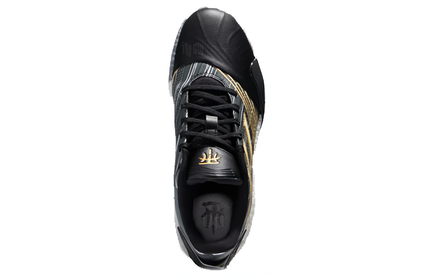 Мужские кроссовки adidas T-Mac Millennium (черно-золотые) — Чёрный / золотой — фото 4