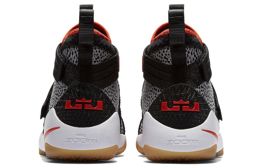 Мужские кроссовки Nike zoom soldier 11 LeBron Safari 11 (черный) — Чёрный / белый / красный — фото 5