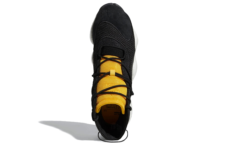 Мужские кроссовки adidas originals Crazy BYW 1.0 (черно-желтые) — Чёрный / жёлтый — фото 5