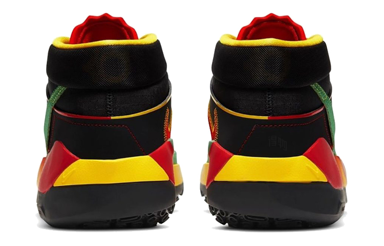 Кроссовки Nike KD 13 Rasta (черный / желтый / зеленый / красный) — Чёрный / жёлтый / зелёный / красный — фото 5