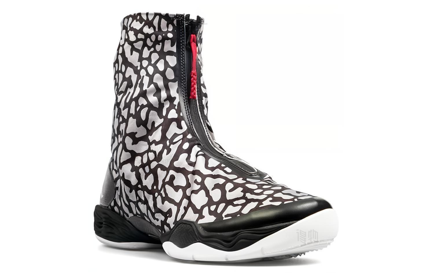 Мужские кроссовки Jordan Air Jordan 28 Cement Elephant (черно-серый) — 水泥灰/白/黑/体育红 — фото 3