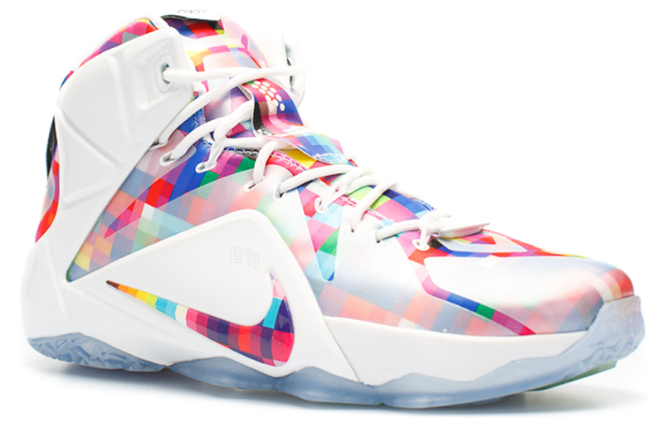 Мужские кроссовки Nike Lebron 12 EXT (белые) — фото 2