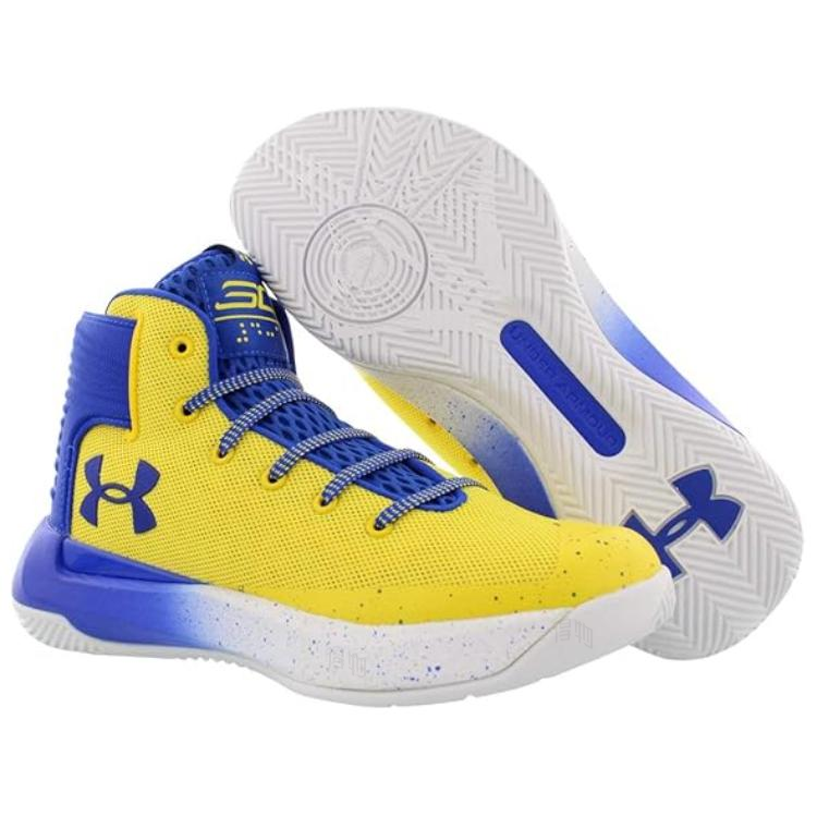 Мужские кроссовки Under Armour Curry 3.5 (сине-желтые) — фото 4
