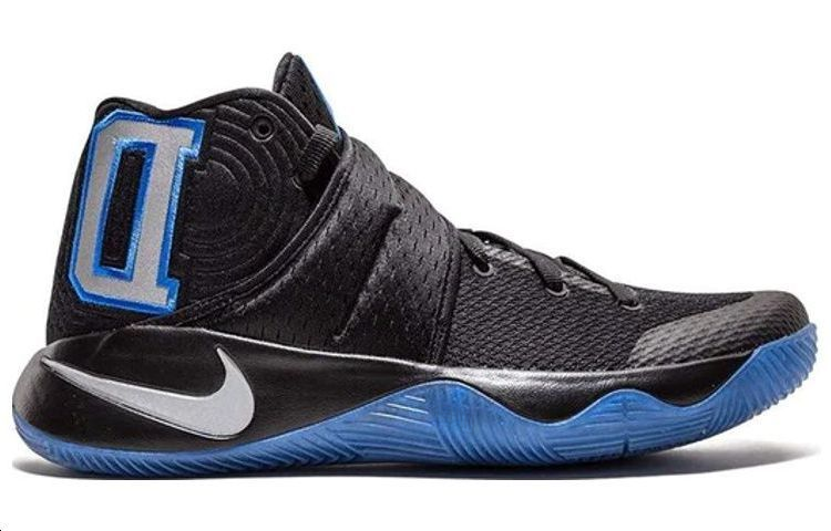 Мужские кроссовки Nike Kyrie 2 Duke баскетбольные (черные) — 黑/反光银/宝蓝 — фото 2