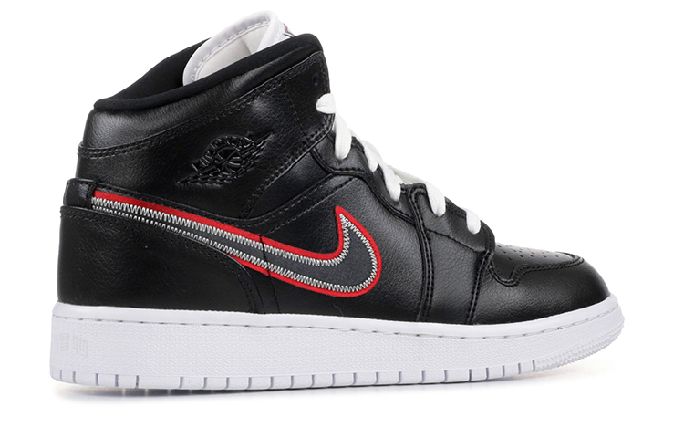Кроссовки Jordan Air Jordan 1 Destroyed The Game (черно-красный) — фото 3