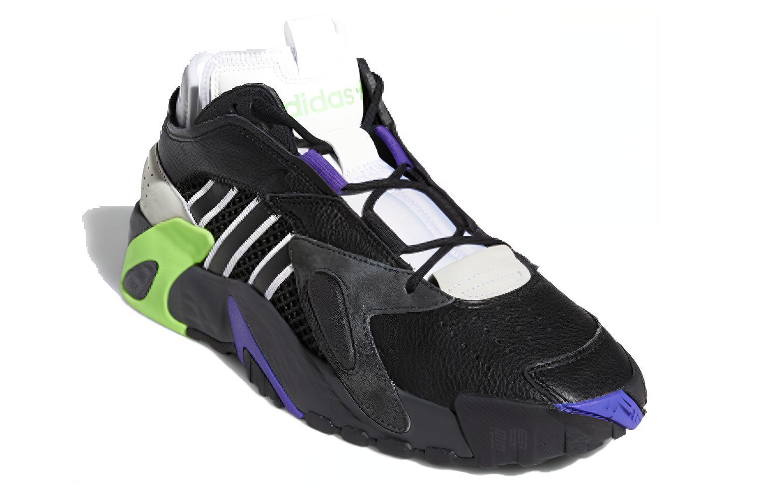 Кроссовки adidas originals Streetball (черно-зелено-белые) — фото 2