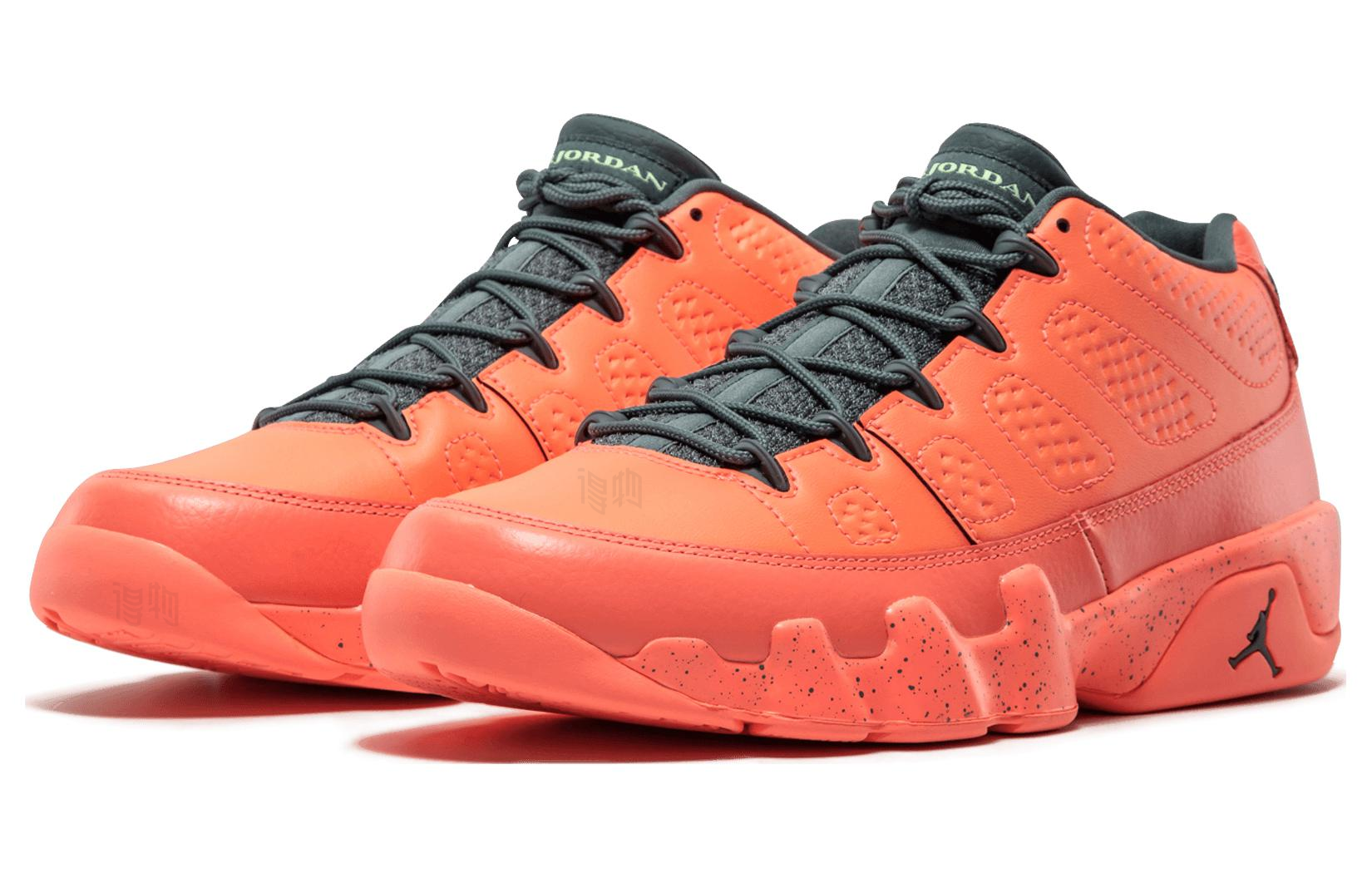 Мужские кроссовки Jordan Air Jordan 9 (черно-красные) — 亮黄/深军绿色/荧光绿 — фото 2