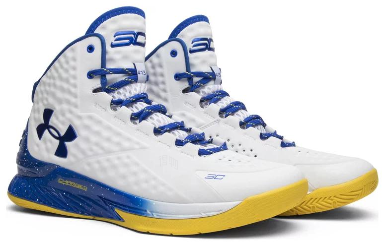 Мужские кроссовки Under Armour Under Armour (бело-сине-желтые) — Белыйсинийжёлтый — фото 3