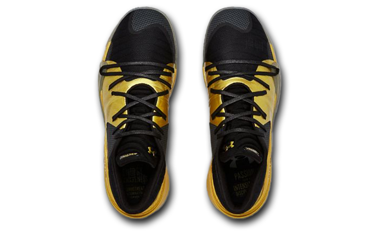 Мужские кроссовки Under Armour Anatomix Spawn Low (черно-золотые) — фото 4
