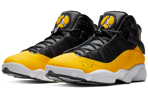 Мужские кроссовки Jordan Air Jordan 6 Rings (желто-черные) — Жёлтый / чёрный — фото 3