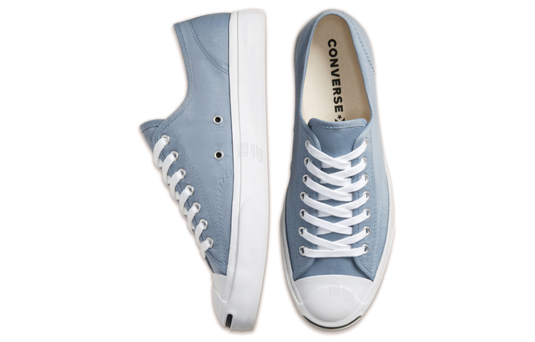 Кеды Converse Twill Jack Purcell (светло-синие) — фото 4