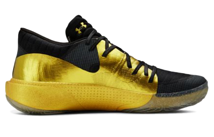 Мужские кроссовки Under Armour Anatomix Spawn Low (черно-золотые) — фото 2