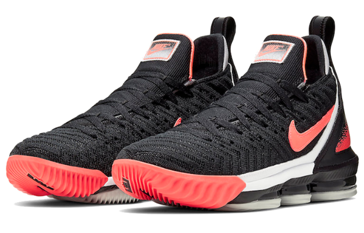 Мужские кроссовки Nike Lebron 16 Hot Lava 16 (черно-розовые) — Чёрный / розовый — фото 3