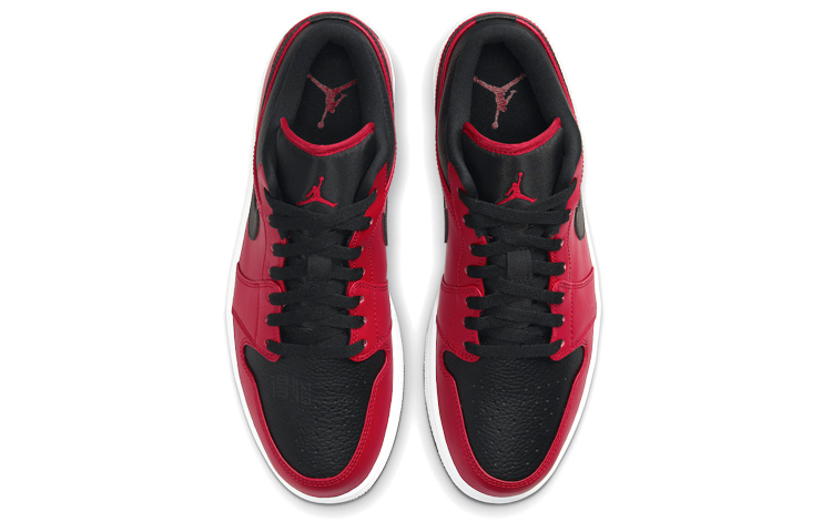 Мужские кроссовки Jordan Air Jordan 1 low "gym red" (красно-черные) — фото 4