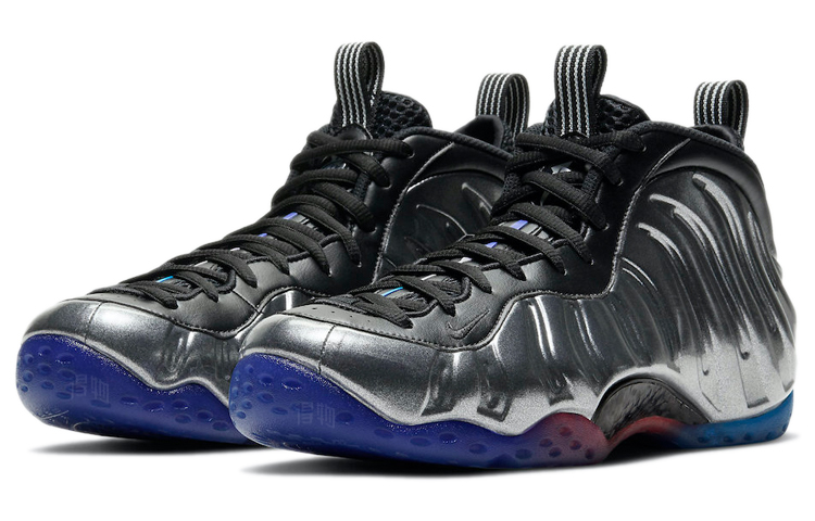 Мужские кроссовки Nike Foamposite One (серый меланж) — фото 3