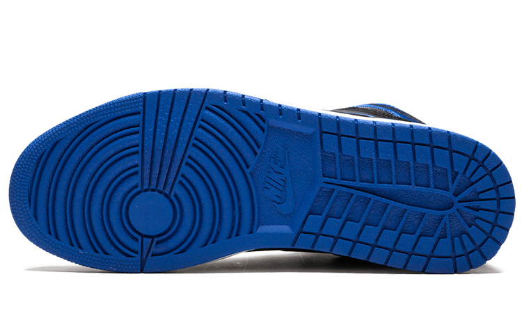 Мужские кроссовки Jordan Air Jordan 1 Retro Satin Royal (сине-черные) — 黑/皇家/白 — фото 5