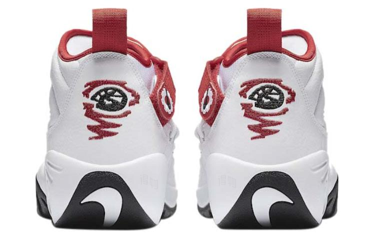Мужские кроссовки Nike Air Shake N'Destrukt (бело-красные) — 白/白/黑/大学红 — фото 5