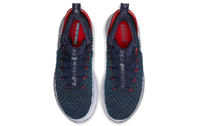 Мужские кроссовки Nike AlphaDunk (черно-серый) — 午夜蓝/银色/红色 — фото 4