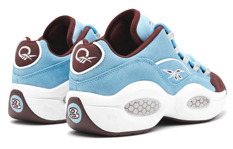 Мужские кроссовки Reebok Question Low "Phillies" (светло-синие) — фото 4