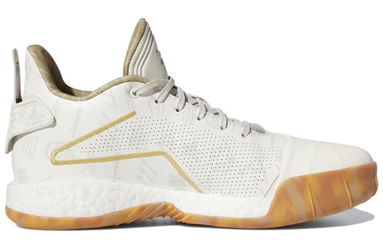 Мужские кроссовки adidas T mac Millennium (бело-золотые) — фото 2