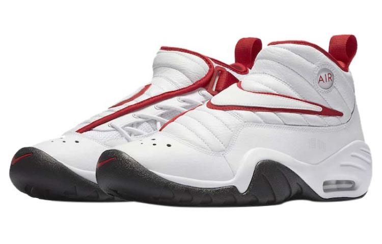 Мужские кроссовки Nike Air Shake N'Destrukt (бело-красные) — 白/白/黑/大学红 — фото 3