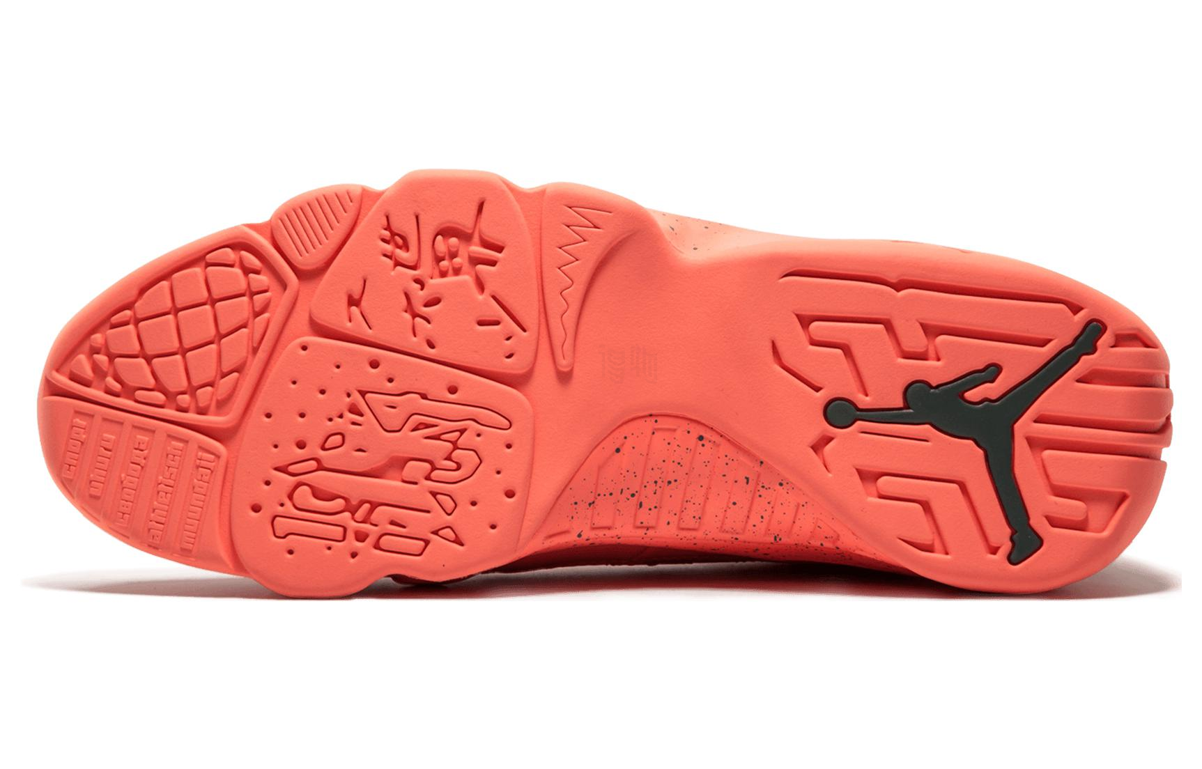 Мужские кроссовки Jordan Air Jordan 9 (черно-красные) — 亮黄/深军绿色/荧光绿 — фото 4