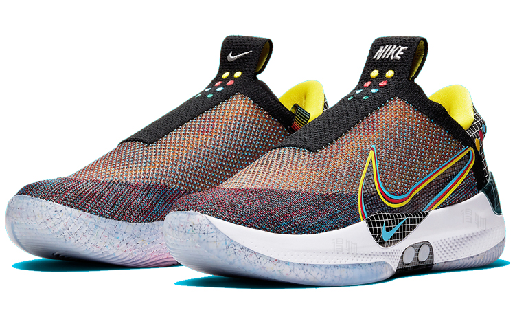 Мужские кроссовки Nike Adapt BB (черно-желто-красные) — Чёрный / жёлтый / красный — фото 3