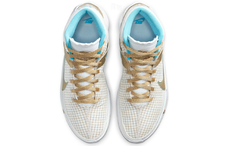 Унисекс кроссовки Nike KD 13 (бело-золотой) — Белыйзолотойсиний — фото 4