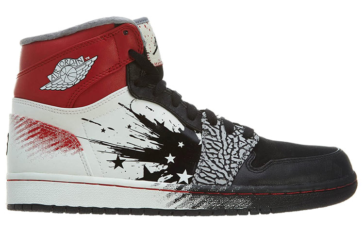 Мужские кроссовки Jordan Air Jordan 1 Retro Dave White Wings for the Future (черно-белые) — фото 2