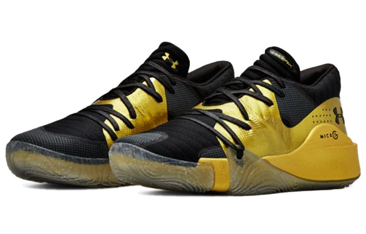 Мужские кроссовки Under Armour Anatomix Spawn Low (черно-золотые) — фото 3