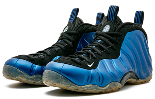 Мужские кроссовки Nike Foamposite One Royal Blue 2011 (синие) — 宝蓝/白/黑 — фото 2