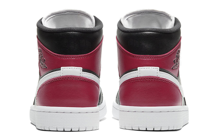 Женские кроссовки Jordan Air Jordan 1 Mid "Noble Red" (белый) — фото 4