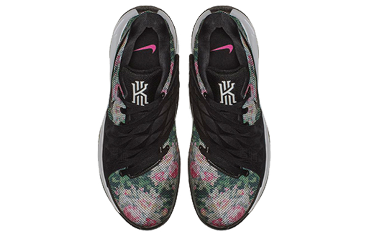 Мужские кроссовки Nike Kyrie Low 1 Floral (черные с цветочным принтом) — 花卉 — фото 4