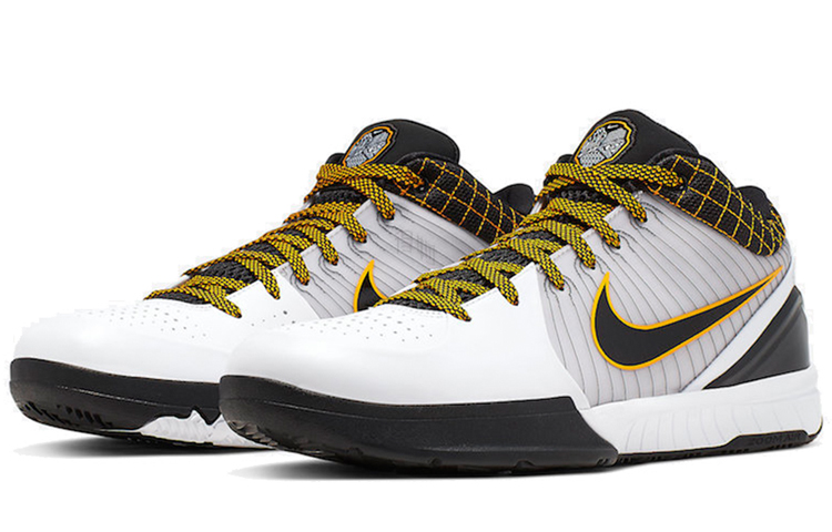 Мужские кроссовки Nike Zoom Kobe 4 Protro "Del Sol" (бело-желтые) — Белый / жёлтый — фото 2