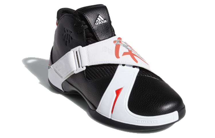 Мужские кроссовки adidas T mac 5 (черно-бело-красные) — фото 3
