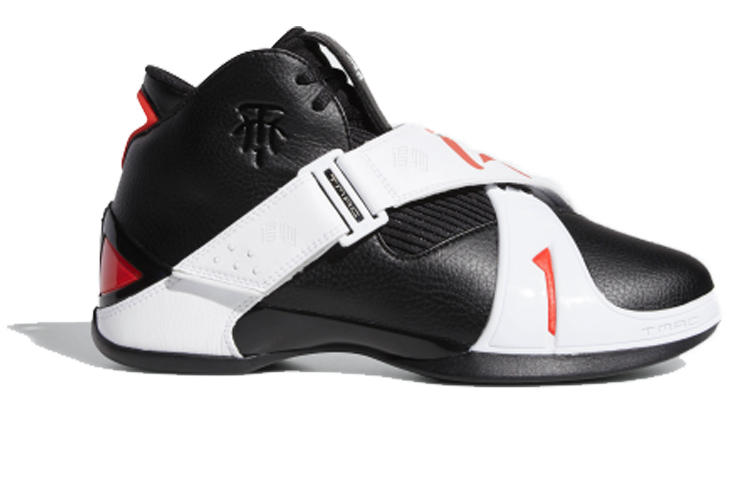Мужские кроссовки adidas T mac 5 (черно-бело-красные) — фото 2