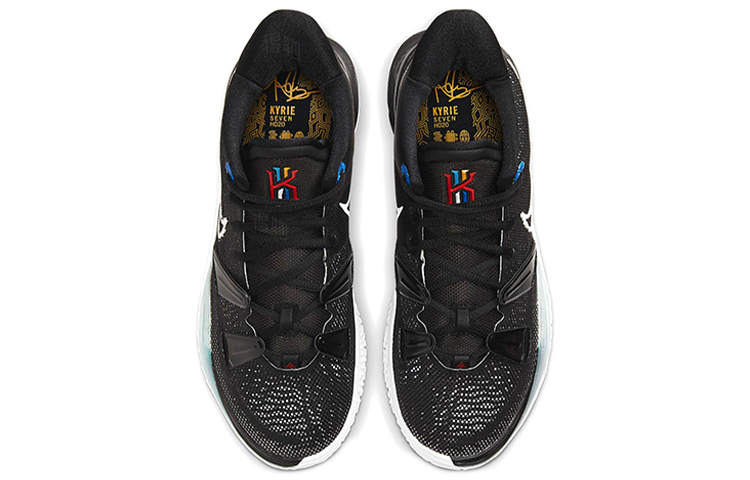 Кроссовки Nike Kyrie 7 "BK Black" (черно-белые) — Чёрный / белый — фото 4