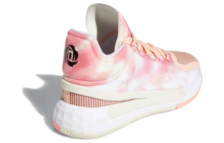 Мужские кроссовки adidas D rose 11 (белый / розовый) — фото 4