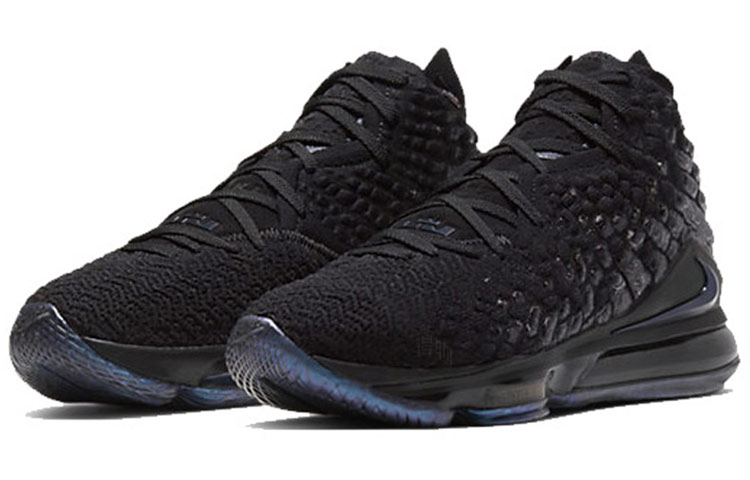Мужские кроссовки Nike Lebron 17 Air Zoom (черные) — 黑武士 — фото 3