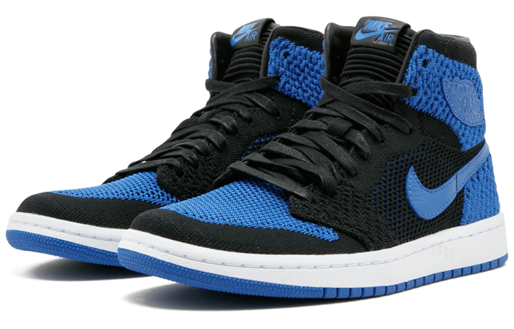 Мужские кроссовки Jordan Air Jordan 1 Retro High Flyknit Royal (синие) — 皇家蓝/黑 — фото 2