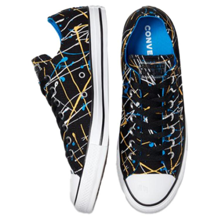 Кеды Converse Chuck Taylor All Star (черно-желтые) — 油漆黑/黄 — фото 4