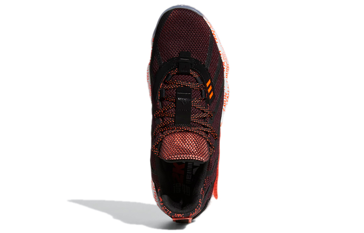 Мужские кроссовки adidas D Lillard 7 (черно-оранжевые) — фото 5
