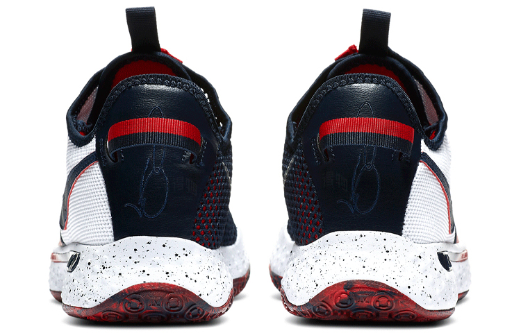 Мужские кроссовки Nike PG 4 (белыйсинийкрасный) — фото 5