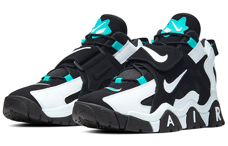 Мужские кроссовки Nike Air Barrage Mid (мятно-зеленые) — фото 3
