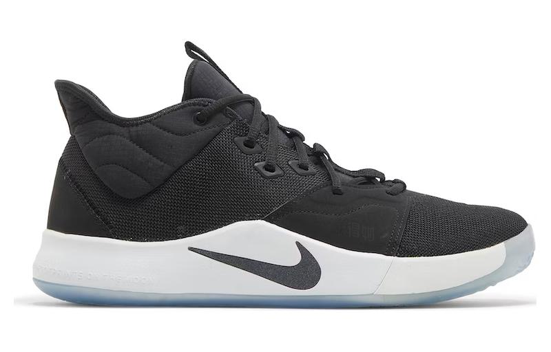 Мужские кроссовки Nike PG 3 Black White (черно-белый) — фото 2