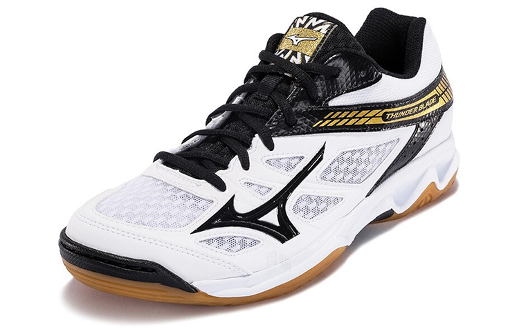 Кроссовки Mizuno Thunder Blade (бело-черные) — фото 2