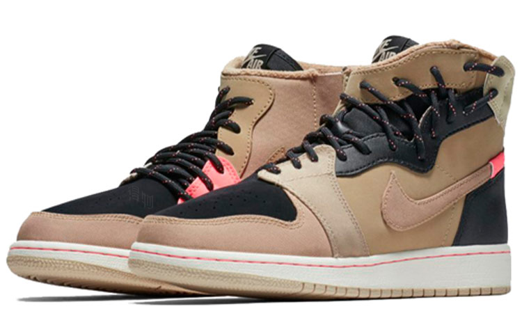 Женские кроссовки Jordan Air Jordan 1 Rebel XX Utility Pack (черно-бежевые) — Коричневый / чёрный — фото 3