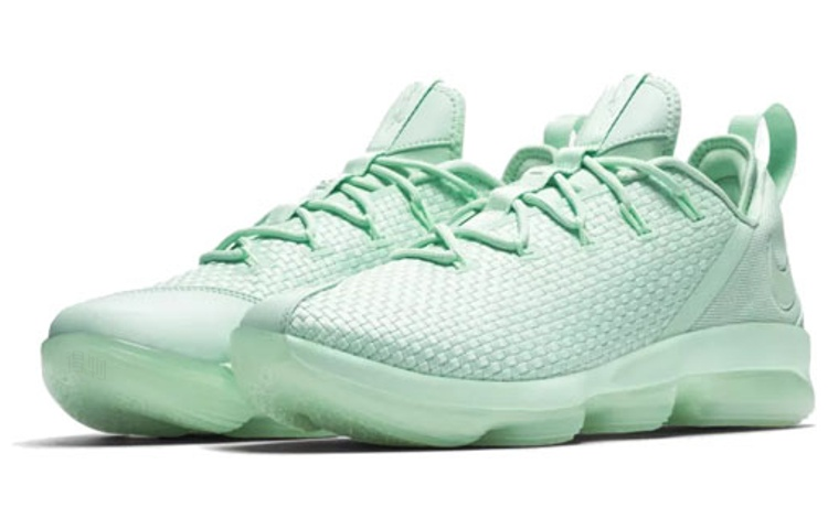 Мужские кроссовки Nike Lebron 14 Low (мятно-зеленые) — фото 3
