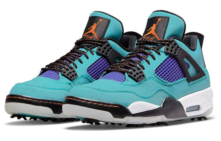 Мужские кроссовки Jordan Air Jordan 4 Golf NRG (бирюзовые) — фото 3