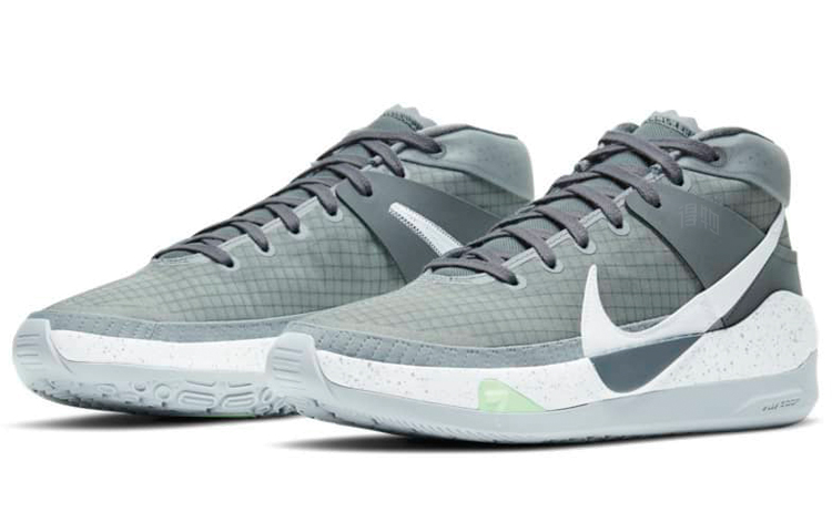 Кроссовки Nike KD 13 (серо-белые) — Серый / белый — фото 3